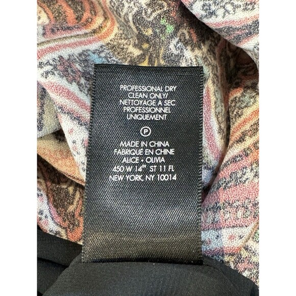 Alice & Olivia Alves Paisley Print Maxi Dress Women's Size 8 Adjustable Straps - Picture 7 of 11